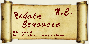 Nikola Crnovčić vizit kartica